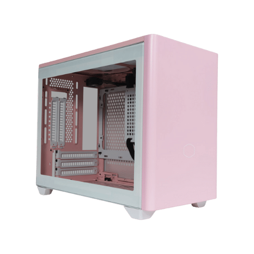 ピンク色の自作PCケース