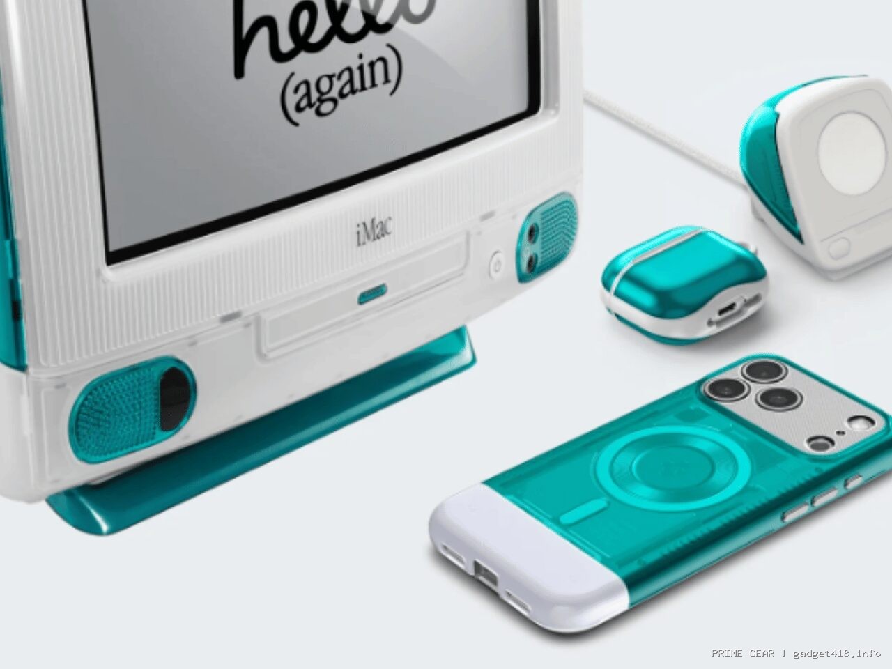 iMac風デザインのiPhoneケースやAirPodsケースなどのデジタル小物