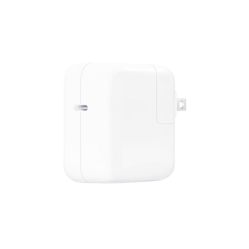 白い充電アダプター