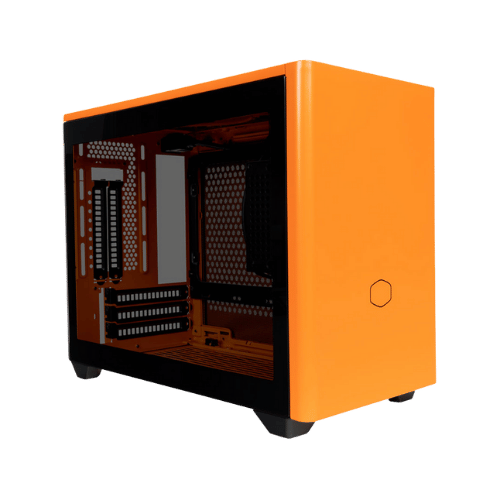 オレンジ色のパソコンケース